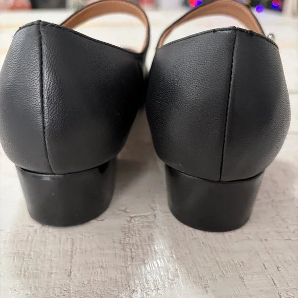 Huma Blanco Stella Mary Jane Pump EU size 38 Black Leather Pump Square Toe